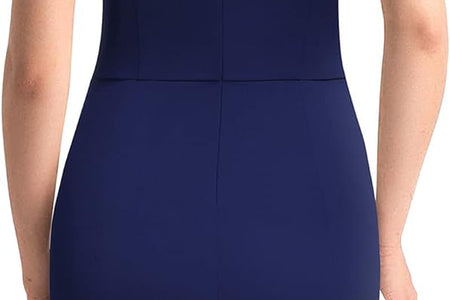 Women'S Retro Ruffle Sleeveless Cocktail Party Pencil Dress