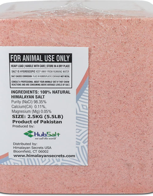 Load image into Gallery viewer, ® 5.5LB (2.5KG) Compressed Pink Himalayan Salt Lick | for Livestock and Wildlife Animals | 100% Pure &amp; Natural Feed Salt Block | Natural Minerals and Trace Elements
