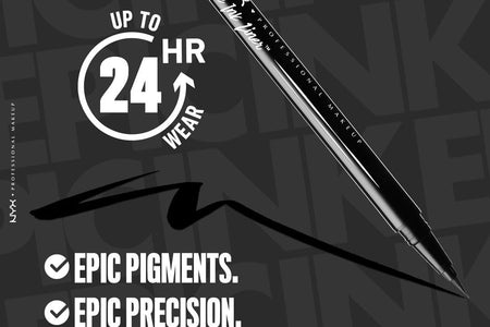 NYX PROFESSIONAL MAKEUP Epic Ink Liner, Waterproof Liquid Eyeliner - Black, Vegan Formula