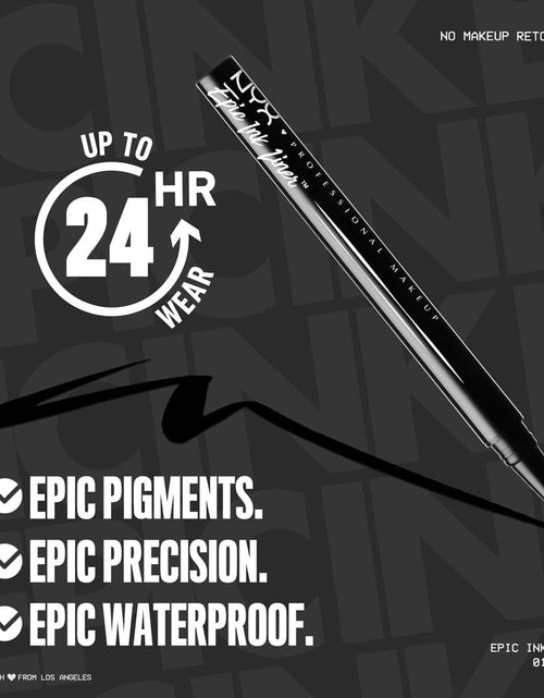 Load image into Gallery viewer, NYX PROFESSIONAL MAKEUP Epic Ink Liner, Waterproof Liquid Eyeliner - Black, Vegan Formula
