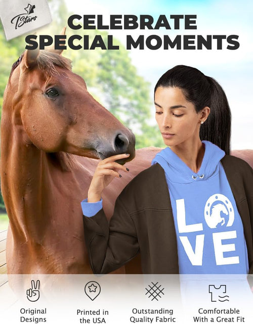Load image into Gallery viewer, Gift for Girls Who Love Horses Girl Teen Women Horse Lovers Hoodie
