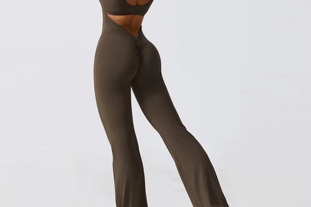 Sexy Back V Jumpsuit Gym Set Women Training Yoga Suit Sportswear Women Sports Jumpsuit Fitness Rompers Stretch Workout Bodysuits