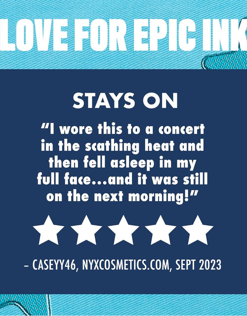 Load image into Gallery viewer, NYX PROFESSIONAL MAKEUP Epic Ink Liner, Waterproof Liquid Eyeliner - Black, Vegan Formula
