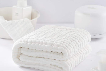 Hooded Baby Towels for Newborn 100% Muslin Cotton Baby Bath Towel with Hood for Babies, Infant, Toddler and Kids, Large 32X32Inch, Soft and Absorbent Newborn Essential